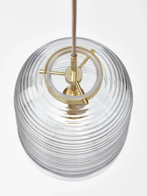 Tom Dixon Deckenleuchten-Bomma Lantern Pendelleuchte, klar - patina gold