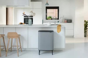 Brabantia Papierkörbe & Recycling-behälter | Abfalleimer^Bo Touch Bin Hi Mülleimer, 60 l, Sense of Luxury, Grau