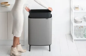 Brabantia Papierkörbe & Recycling-behälter | Abfalleimer^Bo Touch Bin Hi Mülleimer, 60 l, Sense of Luxury, Grau