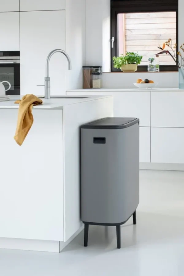 Brabantia Papierkörbe & Recycling-behälter | Abfalleimer^Bo Touch Bin Hi Mülleimer, 60 l, Sense of Luxury, Grau