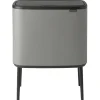 Brabantia Papierkörbe & Recycling-behälter | Abfalleimer^Bo Touch Bin Mülleimer 3 x 11 l, Sense of Luxury, Grau