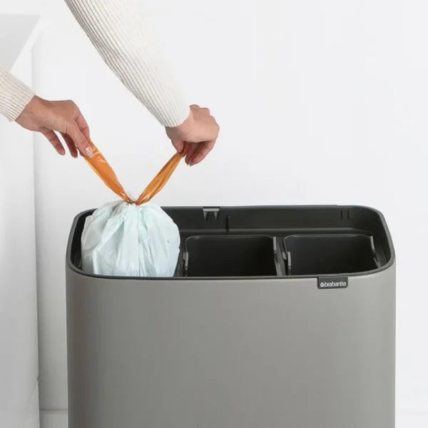 Brabantia Papierkörbe & Recycling-behälter | Abfalleimer^Bo Touch Bin Mülleimer 3 x 11 l, Sense of Luxury, Grau