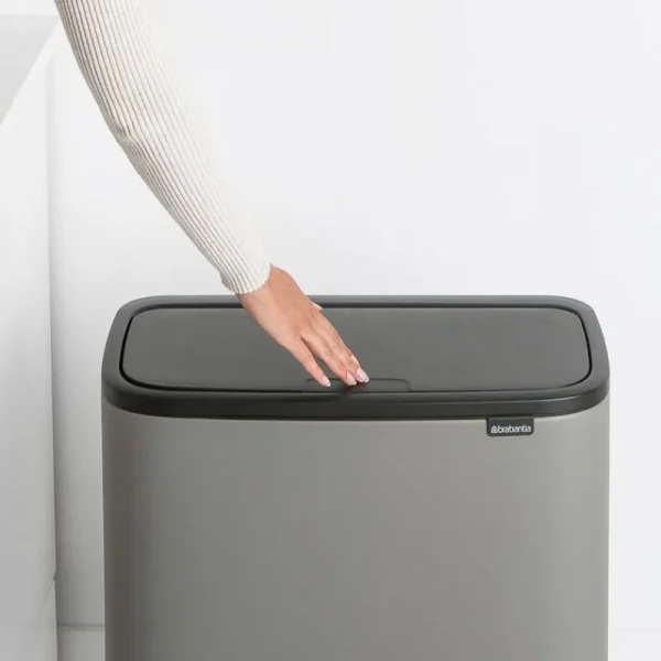 Brabantia Papierkörbe & Recycling-behälter | Abfalleimer^Bo Touch Bin Mülleimer 3 x 11 l, Sense of Luxury, Grau