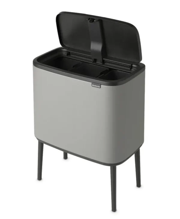 Brabantia Papierkörbe & Recycling-behälter | Abfalleimer^Bo Touch Bin Mülleimer 3 x 11 l, Sense of Luxury, Grau