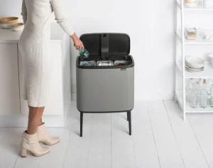 Brabantia Papierkörbe & Recycling-behälter | Abfalleimer^Bo Touch Bin Mülleimer 3 x 11 l, Sense of Luxury, Grau