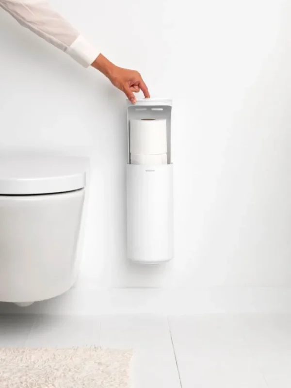 Brabantia Badezimmeraccessoires^MindSet Toilettenpapieraufbewahrungsbox, Mineral Fresh White