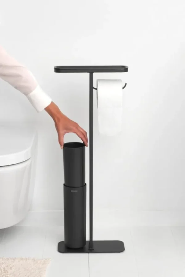 Brabantia Badezimmeraccessoires^MindSet Toilettenbutler, Silikon, Mineral Infinite Grey