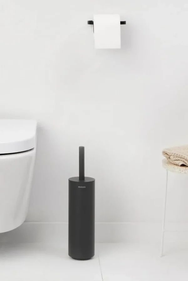 Brabantia Badezimmeraccessoires^MindSet Toilettenbürste und -halter, Silikon, Mineral Infinite Grey