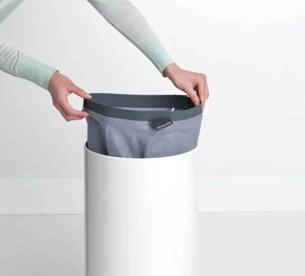 Brabantia Wäschekörbe^Wäschebehälter, 35 l, weiß - Korkdeckel