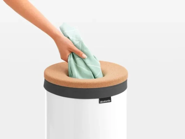 Brabantia Wäschekörbe^Wäschebehälter, 35 l, weiß - Korkdeckel