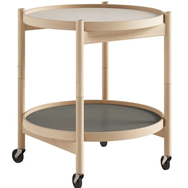 Audo Copenhagen Tische-Brdr. Krüger Bølling Tabletttisch, 50 cm, Buche geölt – Stone