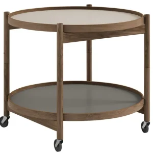 ferm LIVING Tische-Brdr. Krüger Bølling Tabletttisch, 60 cm, Eiche geräuchert – Stone