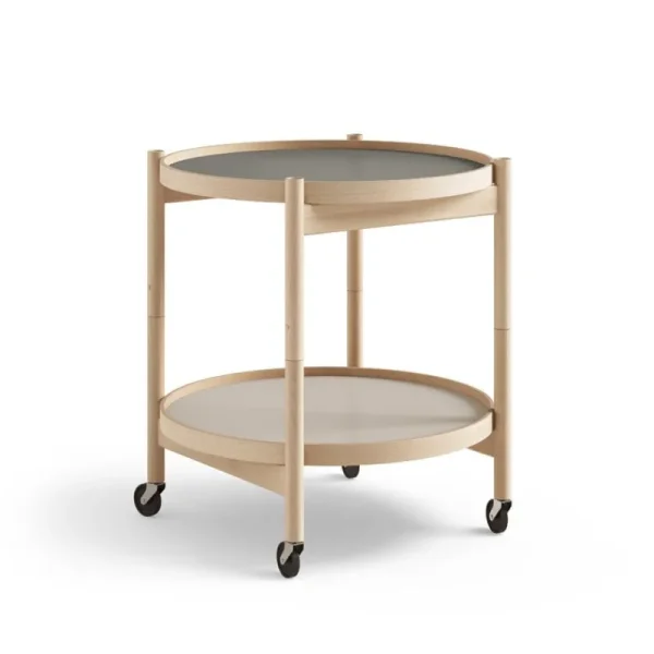 Audo Copenhagen Tische-Brdr. Krüger Bølling Tabletttisch, 50 cm, Buche geölt – Stone