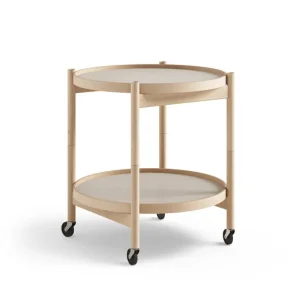 Audo Copenhagen Tische-Brdr. Krüger Bølling Tabletttisch, 50 cm, Buche geölt – Stone