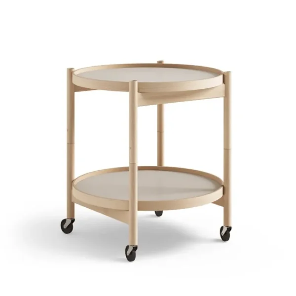Audo Copenhagen Tische-Brdr. Krüger Bølling Tabletttisch, 50 cm, Buche geölt – Stone