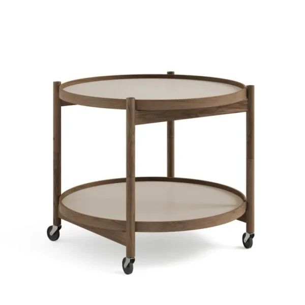 ferm LIVING Tische-Brdr. Krüger Bølling Tabletttisch, 60 cm, Eiche geräuchert – Stone