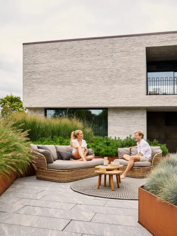 Cane-line Terrassenmöbel^Basket 2-Sitzer-Sofa, Natur – Taupe