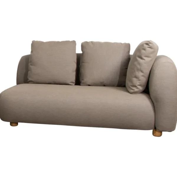 Cane-line Terrassenmöbel^Capture Sofa, 2-Sitzer, linkes Modul, Taupe