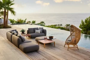 Cane-line Terrassenmöbel^Capture Sofa, 2-Sitzer, linkes Modul, Taupe