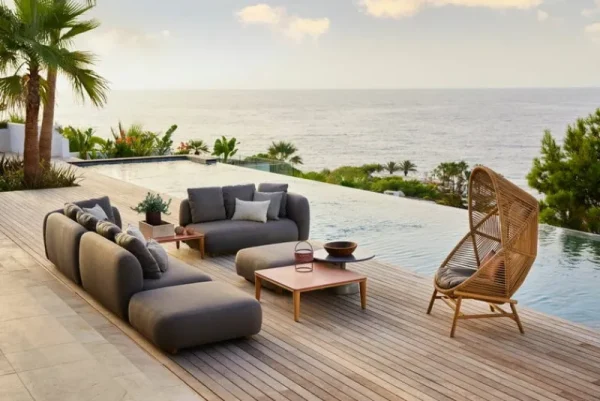 Cane-line Terrassenmöbel^Capture Sofa, 2-Sitzer, linkes Modul, Taupe