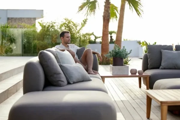 Cane-line Terrassenmöbel^Capture Sofa, 2-Sitzer, linkes Modul, Taupe
