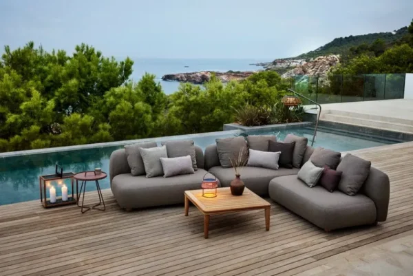 Cane-line Terrassenmöbel^Capture Sofa, 2-Sitzer, linkes Modul, Taupe