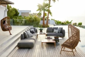Cane-line Terrassenmöbel^Capture Sofa, 2-Sitzer, linkes Modul, Taupe