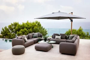 Cane-line Terrassenmöbel^Capture Sofa, 2-Sitzer, linkes Modul, Taupe