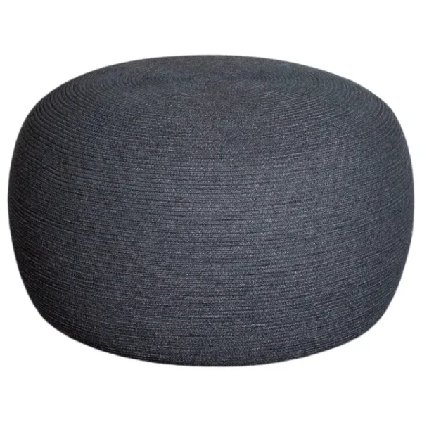 Cane-line Terrassenmöbel | Sitzgelegenheiten^Circle Fußhocker, groß, rund, Dunkelgrau