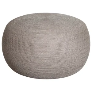 Cane-line Terrassenmöbel | Sitzgelegenheiten^Circle Fußhocker, groß, rund, Taupe