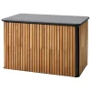 Cane-line Terrassenmöbel^Combine Kissenbox, klein, Teakholz – Lavagrau