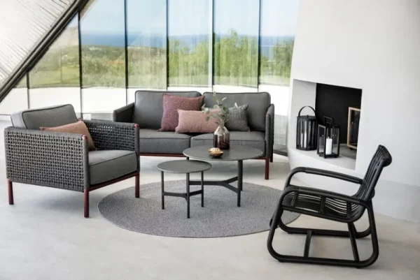 Cane-line Terrassenmöbel^Curve Loungesessel, Lavagrau