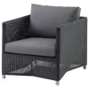 Cane-line Terrassenmöbel^Diamond Loungesessel, Graphit – Grau