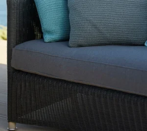 Cane-line Terrassenmöbel^Diamond 2-Sitzer-Sofa, Graphit – Grau