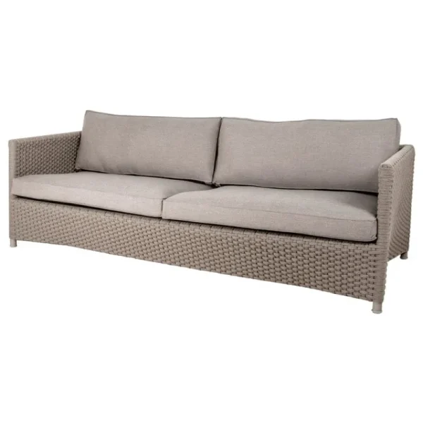 Cane-line Terrassenmöbel^Diamond Sofa, 3-Sitzer, Taupe
