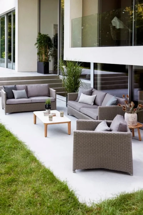 Cane-line Terrassenmöbel^Diamond Sofa, 3-Sitzer, Taupe