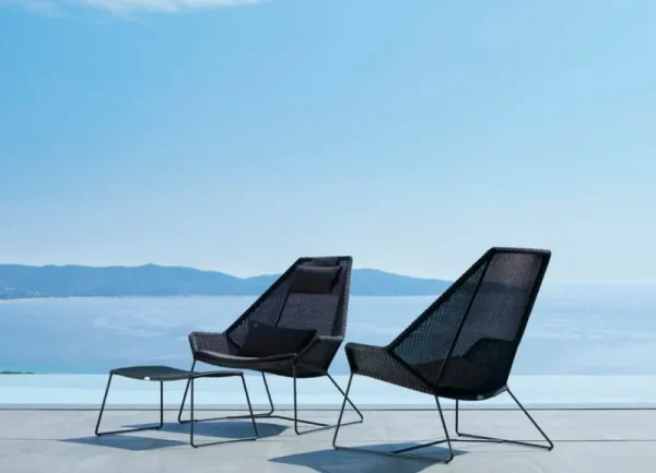 Cane-line Outdoor-textilien^Kissenset für Breeze Hochlehner Stuhl, Schwarz