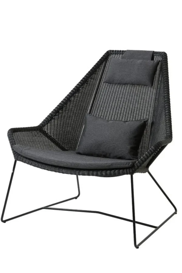Cane-line Outdoor-textilien^Kissenset für Breeze Hochlehner Stuhl, Schwarz