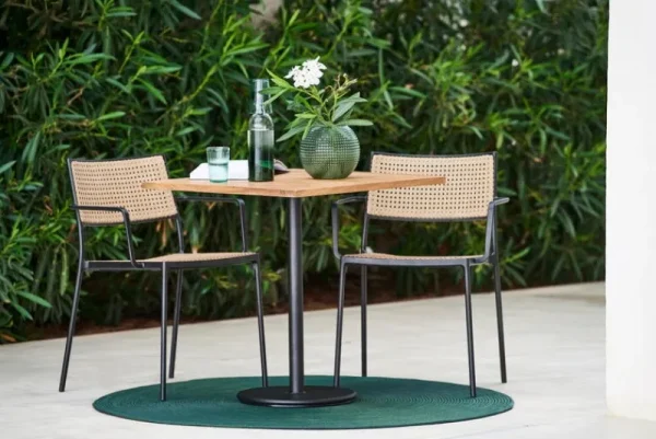 Cane-line Terrassenmöbel^Less Sessel, stapelbar, Grau - Französisches Geflecht Natur