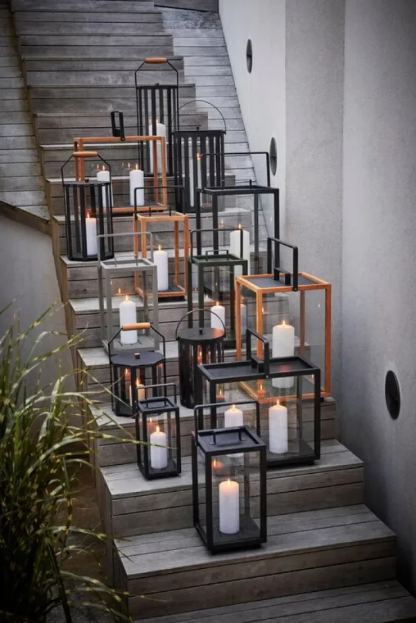 Cane-line Außenbeleuchtung | Kerzen Und Kerzenhalter^Lightlux Laterne mit Teakholzgriff, S, Lavagrau
