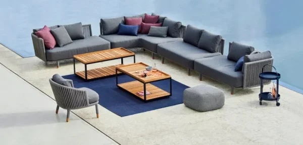 Cane-line Terrassenmöbel^Moments Loungesessel, Grau