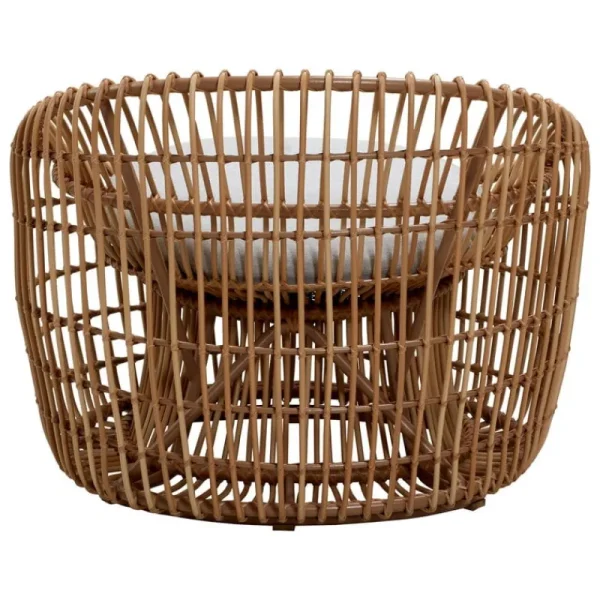 Cane-line Terrassenmöbel^Nest Sessel, rund, Natur – Hellgrau