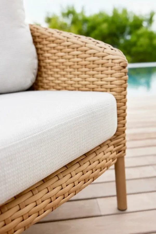 Cane-line Terrassenmöbel^Ocean Loungesessel, groß, Natur - Weißgrau