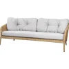 Cane-line Terrassenmöbel^Ocean 3-Sitzer-Sofa, groß, Natur - Weißgrau