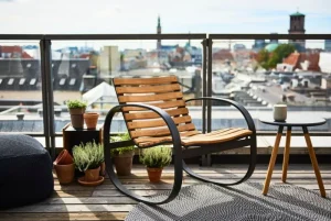 Cane-line Terrassenmöbel | Sitzgelegenheiten^Parc Schaukelstuhl, Teakholz – Lavagrau