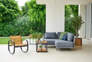 Cane-line Terrassenmöbel | Sitzgelegenheiten^Parc Schaukelstuhl, Teakholz – Lavagrau