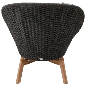 Cane-line Terrassenmöbel^Peacock Loungesessel, Teakholz – Dunkelgrau
