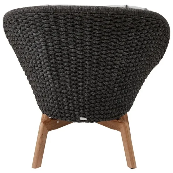Cane-line Terrassenmöbel^Peacock Loungesessel, Teakholz – Dunkelgrau
