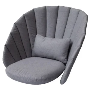 Cane-line Outdoor-textilien^Sitzkissenset für Peacock Loungesessel, Grau