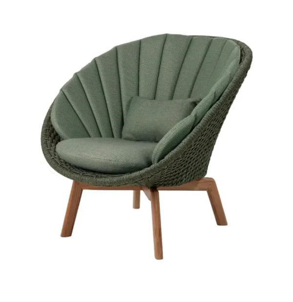 Cane-line Outdoor-textilien^Sitzkissenset für Peacock Loungesessel, Dunkelgrün